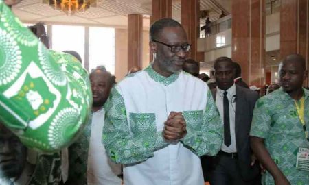 Tidjane Thiam, leader du Parti démocratique de Côte d'Ivoire, lance sa campagne électorale